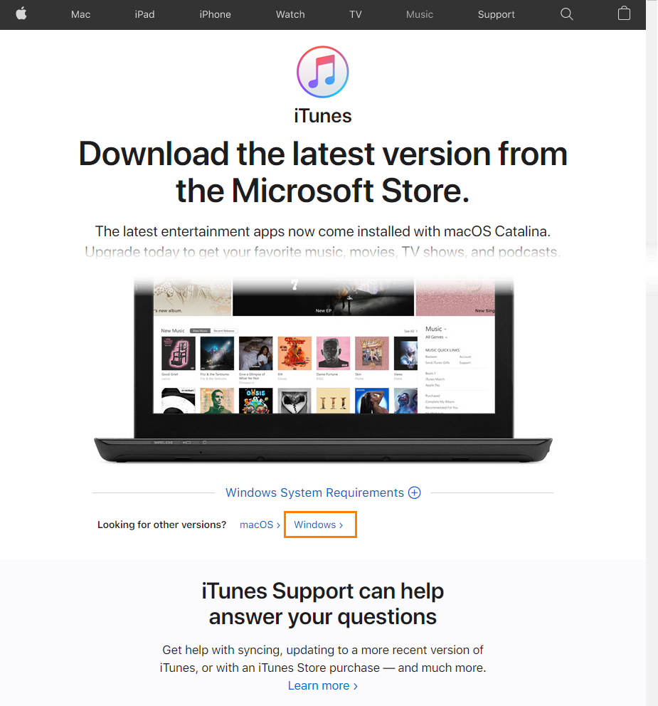 Download latest itunes for windows 10